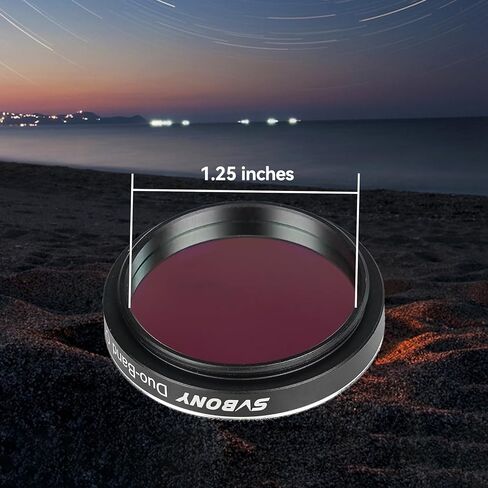 SVBONY SV220 1.25'' Telescope Filter, 7nm Dual-Band Nebula, SV226 Telescope Filter Drawer Bundle with SV240 1.25'' Filter, Multi-Narrowband Filter, Reduce Light Pollution for Astrophotography in Saudi Arabia