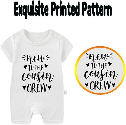 جديد على ملابس Cousin Crew الداخلية، ملابس أطفال محايدة للجنسين، ملابس أطفال قطنية بأكمام قصيرة لحديثي الولادة in Kuwait