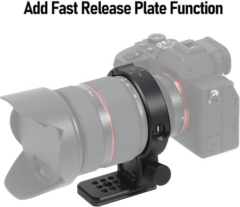 Yunseity Lens Support Tripod Fit for AF24-70mm F2.8 Lens, Secure Fit, Fast Release Plate, Fine Machining, Aluminum Alloy Support Collar 69mm in Saudi Arabia