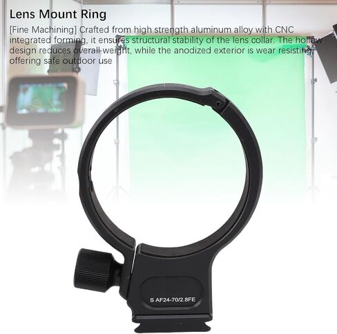 Yunseity Lens Support Tripod Fit for AF24-70mm F2.8 Lens, Secure Fit, Fast Release Plate, Fine Machining, Aluminum Alloy Support Collar 69mm in Saudi Arabia
