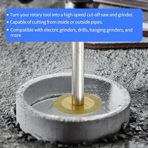 4 PCS Diamond Cutting Blade Wheel, Mini Glass Cuttings Disc with 1/4" Hex Shank, 1mm Ultra-Thin Diamond Cutting Blade Wheel for Tile Crystal Glass Cutter Tool in Saudi Arabia