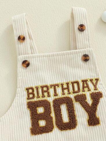 Baby Boy Girl First Birthday Outfit 1 Year Old Clothes One Sleeveless Shirt Bodysuit Overalls Jumpsuit Cute Outfits in Saudi Arabia
