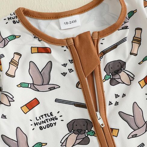 Baby Boy Fall Outfit Newborn Mallard Duck Deer Romper Long Sleeve Zip Up Onesie Bodysuit Overalls Camo Hunting Clothes in Saudi Arabia