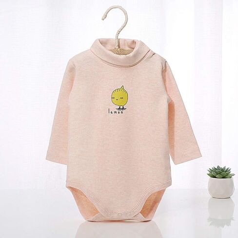 Infant Baby Boys Girls Long Sleeves Thermal Onesies Turtle-Neck Baby Bodysuit Fall Winter Clothes Outfit in Saudi Arabia