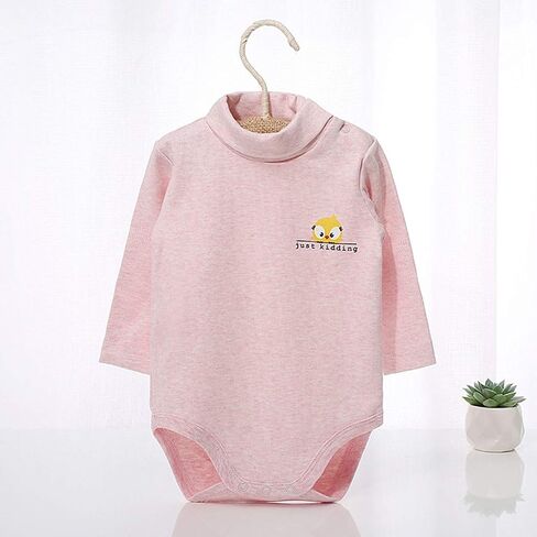 Infant Baby Boys Girls Long Sleeves Thermal Onesies Turtle-Neck Baby Bodysuit Fall Winter Clothes Outfit in Saudi Arabia