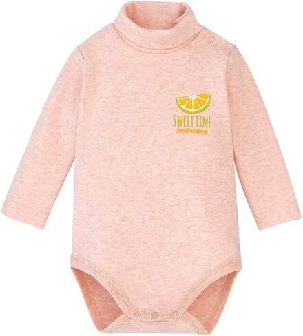 Infant Baby Boys Girls Long Sleeves Thermal Onesies Turtle-Neck Baby Bodysuit Fall Winter Clothes Outfit in Saudi Arabia