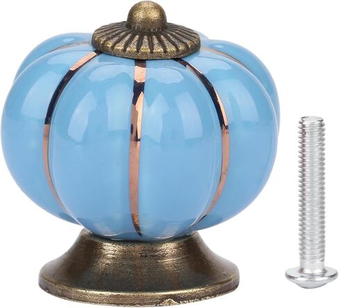Ceramic Pumpkin Knobs, European Handle for Bedroom Cabinet Drawer Furniture, Beautiful Decoration, Wide Application for Children's Room, Ceramic and Zinc Alloy Material in Saudi Arabia