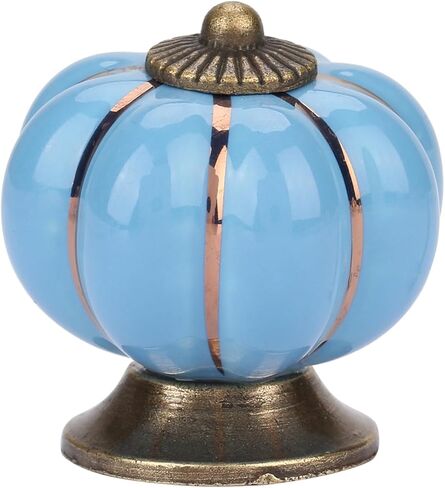 Ceramic Pumpkin Knobs, European Handle for Bedroom Cabinet Drawer Furniture, Beautiful Decoration, Wide Application for Children's Room, Ceramic and Zinc Alloy Material in Saudi Arabia