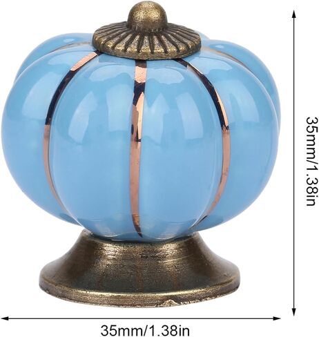 Ceramic Pumpkin Knobs, European Handle for Bedroom Cabinet Drawer Furniture, Beautiful Decoration, Wide Application for Children's Room, Ceramic and Zinc Alloy Material in Saudi Arabia