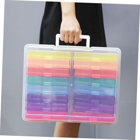 Compartment Photo Organizer Box with Durable Plastic Portable Multi Use Storage Container for Household Pictures Crafts and Gift Giving in Saudi Arabia