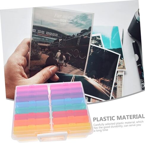 Compartment Photo Organizer Box with Durable Plastic Portable Multi Use Storage Container for Household Pictures Crafts and Gift Giving in Saudi Arabia