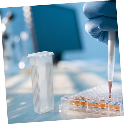 Uonlytech 10 Pcs Slide Boxes for Pathological Slide Storage Abs Material with Slotted Channels Easy to Clean Snaps for Lab and Research Supplies in Saudi Arabia