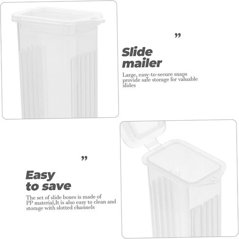 Uonlytech 10 Pcs Slide Boxes for Pathological Slide Storage Abs Material with Slotted Channels Easy to Clean Snaps for Lab and Research Supplies in Saudi Arabia