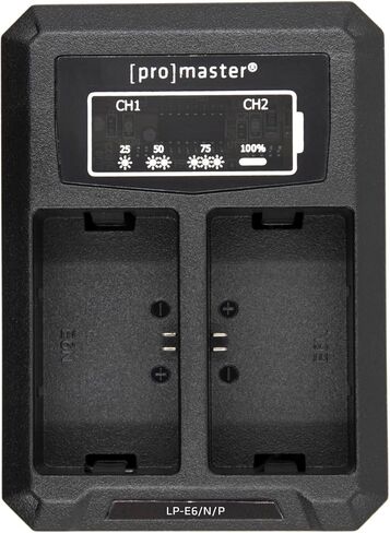 طقم بطارية وشاحن برو ماستر لكاميرا كانون LP-E6P، (موديل 85023) in Saudi Arabia