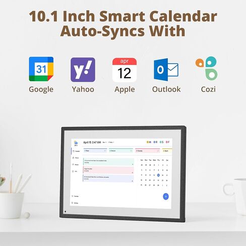 Dragon Touch 10.1 inch Digital Calendar Chore Chart – Interactive Touchscreen,Digital Picture Frame Smart Family Planner, Hearth Display Desk Digital Calendar Seamless Scheduling Black in Saudi Arabia