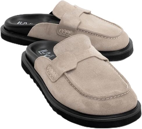 Forever & Always Shoes Laven - قباقيب جلد سويدي بيج (للنساء) in Saudi Arabia