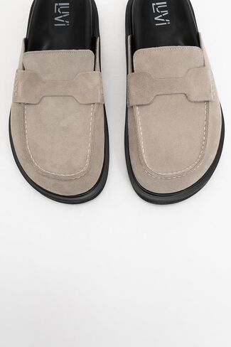Forever & Always Shoes Laven - قباقيب جلد سويدي بيج (للنساء) in Saudi Arabia