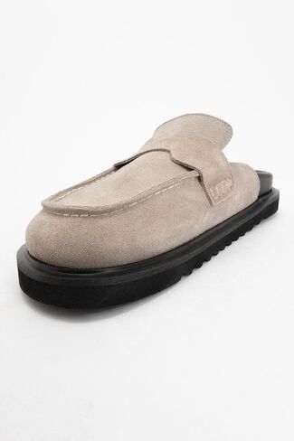 Forever & Always Shoes Laven - قباقيب جلد سويدي بيج (للنساء) in Saudi Arabia