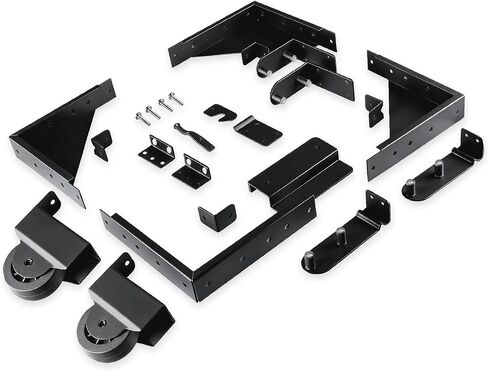 Sliding Gate Kit - Heavy Duty Rolling Gate Hardware Kit for Wooden Fence, Anti-Sag Design with Smooth Wheels, Easy DIY Installation for Porch, Pool, Barn Deck Gate (Black) in Saudi Arabia
