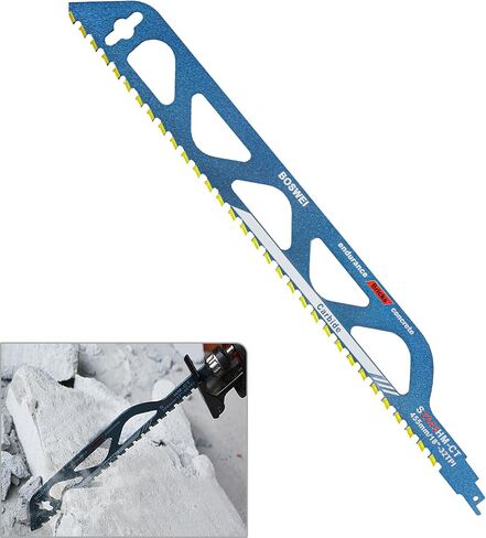 18 Inch Masonry Reciprocating Saw Blade, 32 TPI Teeth Tipped Cutting Reciprocating Saw Blade, Concrete Blades for Cutting Red Brick, Light Brick, Aerated Concrete, Porous Concrete, Cinder Block in Saudi Arabia