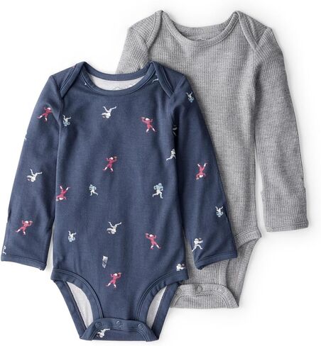 Carter's baby-boys Purelysoft 2-pack Long Sleeve Bodysuit in Saudi Arabia