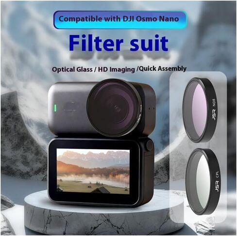Filter Lens Protection Filter Set for DJI Osmo Nano,High Transmittance Water-Repellent Anti-Smudge Scratch-Resistant Photography Use (Black Mist 1/4) in Saudi Arabia