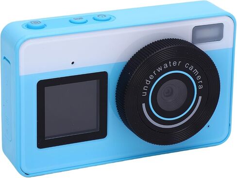 PUSOKEI 4K Digital Camera 48MP, 3 Miles Underwater IP68 Dual Screen Vlogging Camera for Teens Beginners, 18x Optical Zoom, 1200mAh Rechargeable (Blue) in Saudi Arabia
