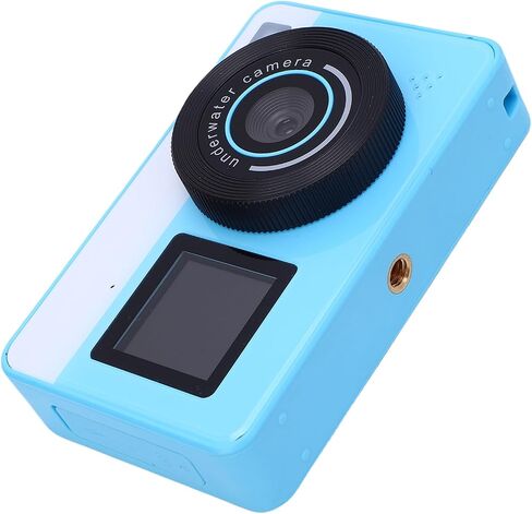 PUSOKEI 4K Digital Camera 48MP, 3 Miles Underwater IP68 Dual Screen Vlogging Camera for Teens Beginners, 18x Optical Zoom, 1200mAh Rechargeable (Blue) in Saudi Arabia