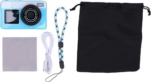 PUSOKEI 4K Digital Camera 48MP, 3 Miles Underwater IP68 Dual Screen Vlogging Camera for Teens Beginners, 18x Optical Zoom, 1200mAh Rechargeable (Blue) in Saudi Arabia