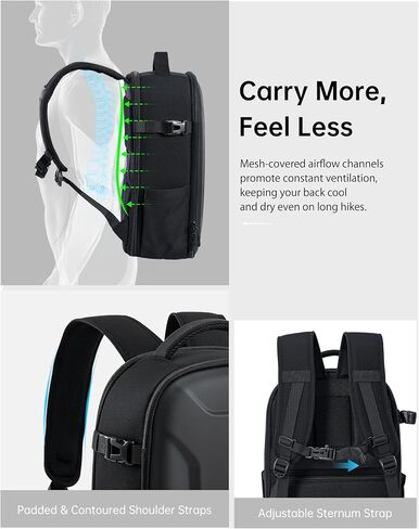 llano 22L Large Hardshell Camera Backpack Case, Camera Bags for Photographers Compatible with DSLR and Mirrorless Cameras,for Sony Canon Nikon Fujifilm with Laptop Compartment,Travel and Outdoor in Saudi Arabia