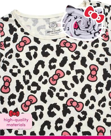 Hello Kitty Girls' Pants Set - 3 Piece Zip Up Vest, Long Sleeve Graphic Shirt, Fleece Pants - Matching Set for Girls (2T-12) in Kuwait