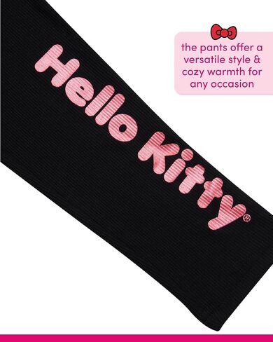 Hello Kitty Girls' Pants Set - 3 Piece Zip Up Vest, Long Sleeve Graphic Shirt, Fleece Pants - Matching Set for Girls (2T-12) in Kuwait