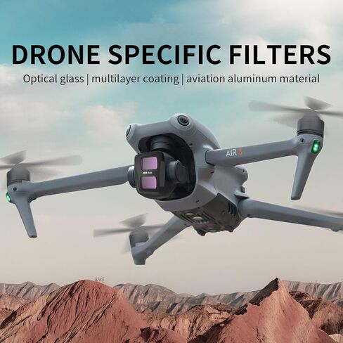 Lens Filter, FPV Drone Camera Lens Filter for DJI AIR 3 Drone Aluminum Alloy Frame Neutral Density Polarizer Filter in Saudi Arabia
