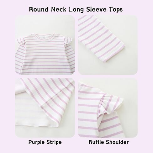 Toddler Girl Fall Winter Outfits Ruffle Sweatshirt and Flare Pants Clothes Set Baby Girls Long Sleeve Sweatsuits in Saudi Arabia