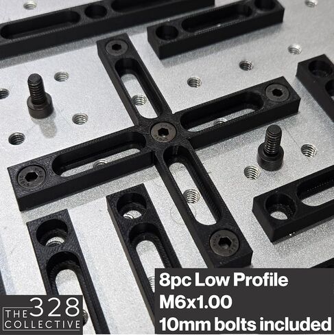 Laser Engraver Fence Kit for Galvo Lasers – 8 Piece Fixture & Guide Set with 6mm Bolts, Fits 25mm Pattern Tables in Saudi Arabia