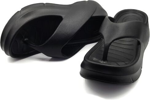 Solaud Women's Platform Flip Flops With Arch Support Summer Chunky Heeled Slides Casual Comfortable Wedge High Slip on Beach Sandals Thong Slippers in Saudi Arabia