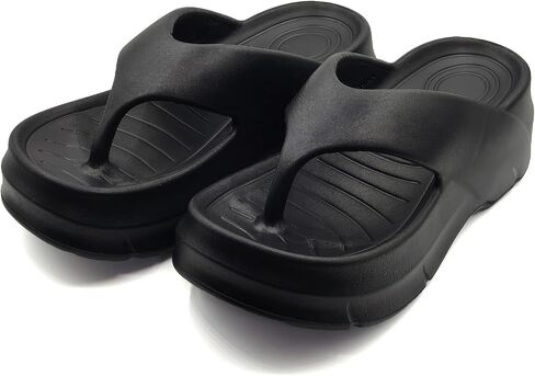 Solaud Women's Platform Flip Flops With Arch Support Summer Chunky Heeled Slides Casual Comfortable Wedge High Slip on Beach Sandals Thong Slippers in Saudi Arabia
