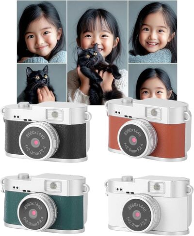 كاميرا Dpofirs Mini Keychain، 1080P 2MP HD كاميرا رقمية صغيرة ريترو صغيرة محمولة ومسجل فيديو مدمج لتسجيل دراسة السفر، 128 جيجابايت قابلة للتوسيع (بني) in Kuwait