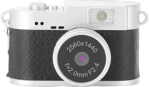 كاميرا Dpofirs Mini Keychain، 1080P 2MP HD كاميرا رقمية صغيرة ريترو صغيرة محمولة ومسجل فيديو مدمج لتسجيل دراسة السفر، 128 جيجابايت قابلة للتوسيع (بني) in Kuwait