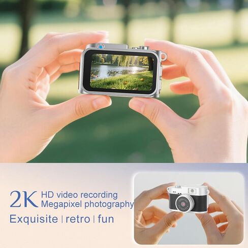 كاميرا Dpofirs Mini Keychain، 1080P 2MP HD كاميرا رقمية صغيرة ريترو صغيرة محمولة ومسجل فيديو مدمج لتسجيل دراسة السفر، 128 جيجابايت قابلة للتوسيع (بني) in Kuwait