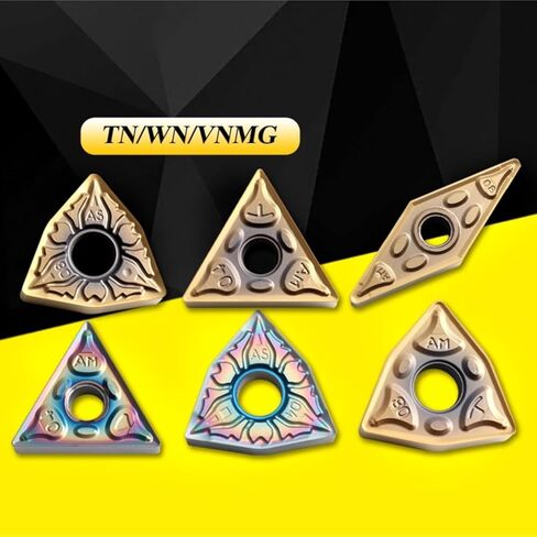 10 قطعة TNMG160404/408 WNMG080404/408 VNMG160404 VNMG160408 AM كما مخرطة CNC الخارجية تحول أداة كربيد قطع إدراج (VNMG160404AM GMZS20M) in Kuwait