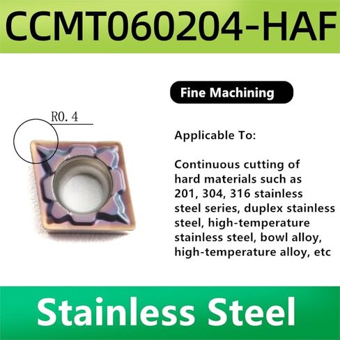 10 قطعة CCMT060204/208 CCMT09T304/308 DCMT070208 DCMT11T308 TCMT110204 كربيد مخرطة CNC الفولاذ المقاوم للصدأ (TCMT110204-HAF GM2H) in Saudi Arabia