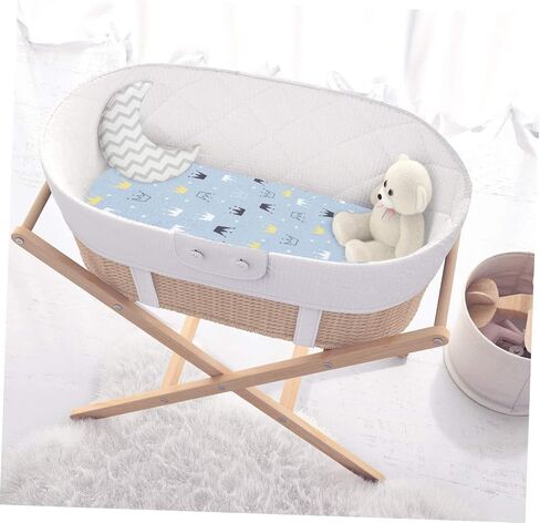 وسادة مرتبة VANZACK Bassinet، ملاءات قابلة للتنفس ومجهزة بشكل آمن لأسرة الأطفال والأسرّة للمراتب القياسية والساعة الرملية، صيف دافئ in Saudi Arabia
