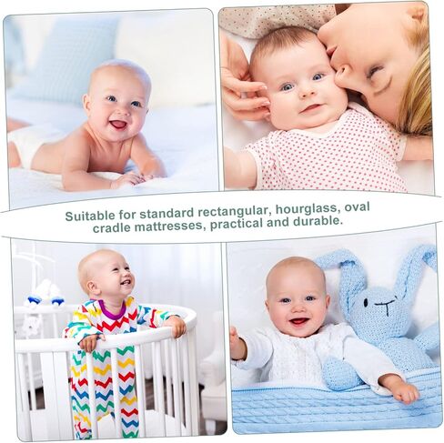 وسادة مرتبة VANZACK Bassinet، ملاءات قابلة للتنفس ومجهزة بشكل آمن لأسرة الأطفال والأسرّة للمراتب القياسية والساعة الرملية، صيف دافئ in Saudi Arabia