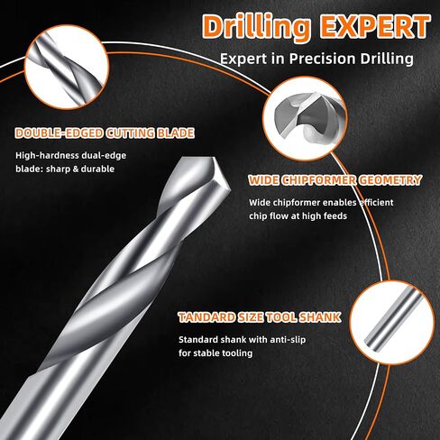 1/4 Carbide Drill Bits, Solid Carbide for Hardened Steel, Tungsten Carbide Drill Bit Set for CNC Machines Ideal for Metal Copper Alloy Cast Iron Stainless(2, 1/4 in) in Saudi Arabia