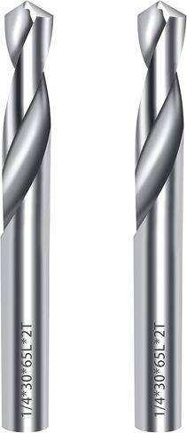 1/4 Carbide Drill Bits, Solid Carbide for Hardened Steel, Tungsten Carbide Drill Bit Set for CNC Machines Ideal for Metal Copper Alloy Cast Iron Stainless(2, 1/4 in) in Saudi Arabia