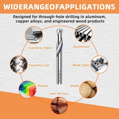 1/4 Carbide Drill Bits, Solid Carbide for Hardened Steel, Tungsten Carbide Drill Bit Set for CNC Machines Ideal for Metal Copper Alloy Cast Iron Stainless(2, 1/4 in) in Saudi Arabia