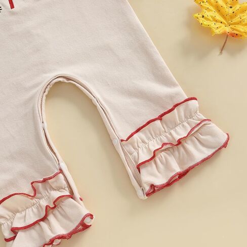 My First Thanksgiving Baby Girl Outfit Little Turkey Onesie Thanksgiving Romper Jumpsuit Infant Newborn Clothes in Kuwait
