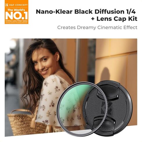 77mm Black Diffusion 1/4 Effect & 4-8 Points Variable Star Filter Cross Screen Starburst Filter in Saudi Arabia