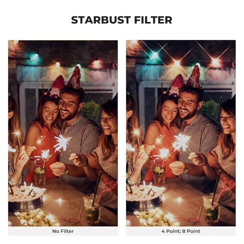 77mm Black Diffusion 1/4 Effect & 4-8 Points Variable Star Filter Cross Screen Starburst Filter in Saudi Arabia